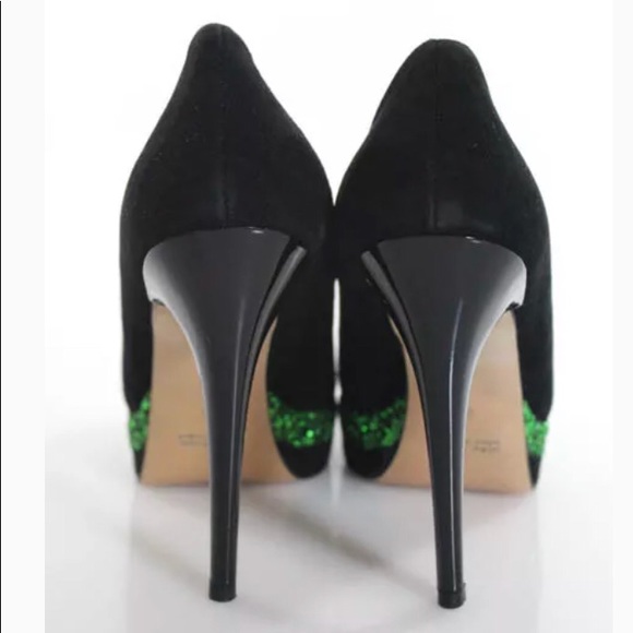 🔥SOLD🔥Vacca Italian platform with green sequin - Picture 1 of 4